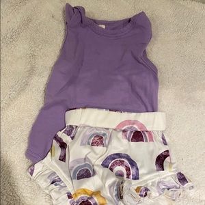 Matching purple rainbow bloomers set
